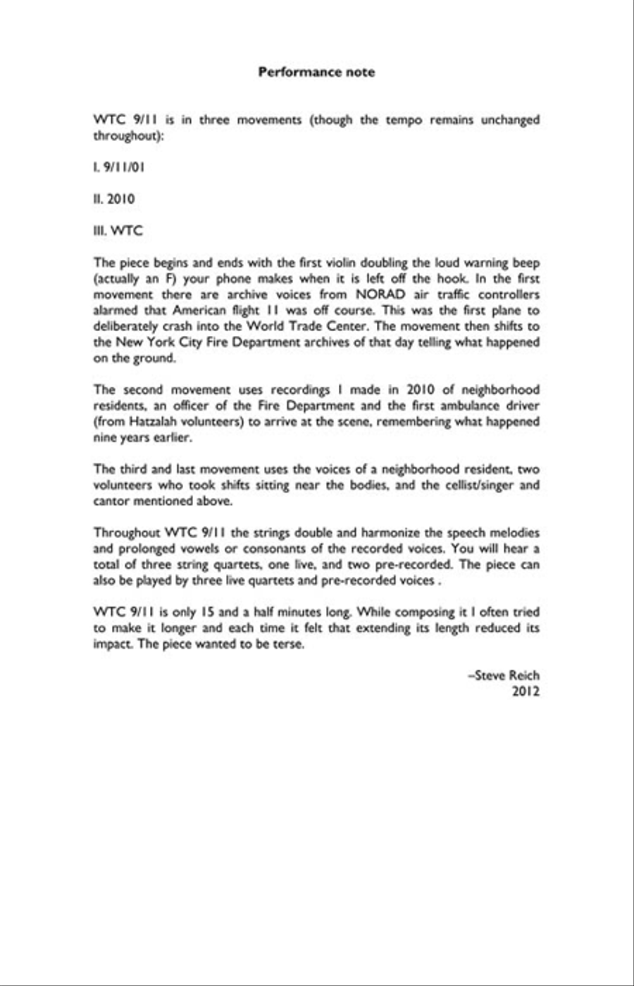 WTC 9/11 String Quartet scores gallery preview page 5