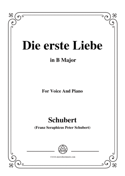 Schubert-Die Erste Liebe,in B Major,for Voice and Piano image number null