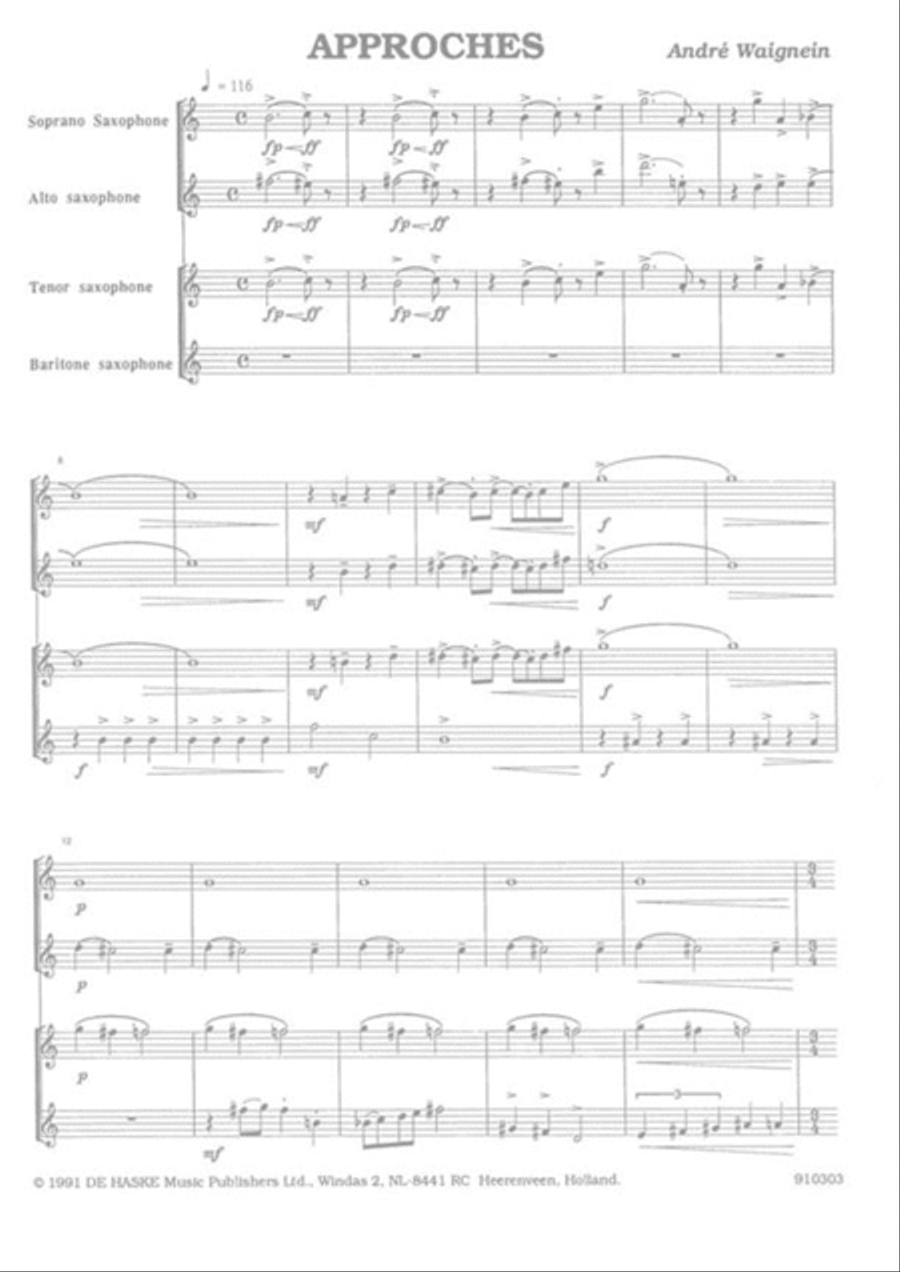 Easy Saxophone Ensemble Album Vol. 1 Saxophone Quartet scores gallery preview page 5