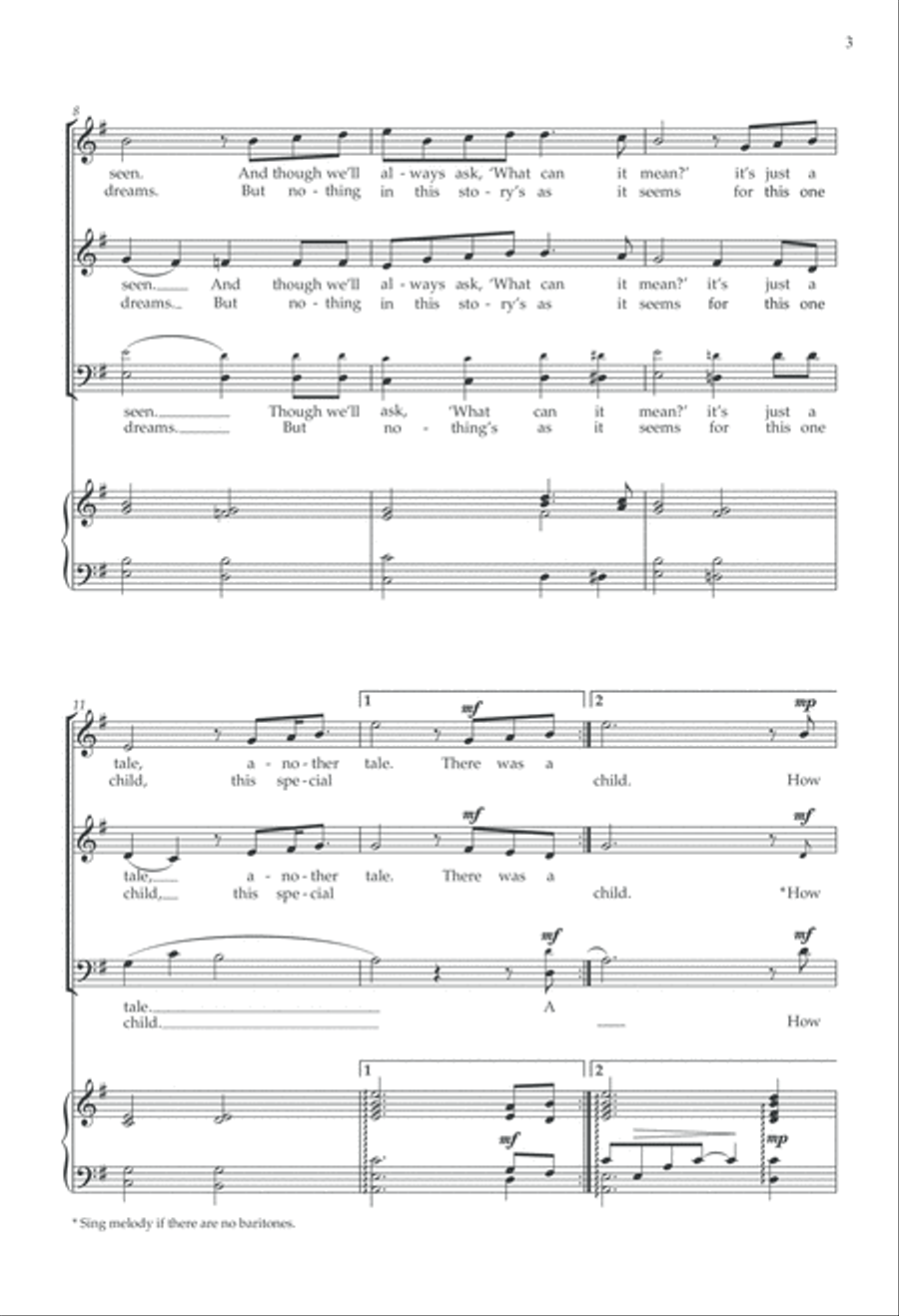 Just a tale: A song for Christmas 3-Part scores gallery preview page 3