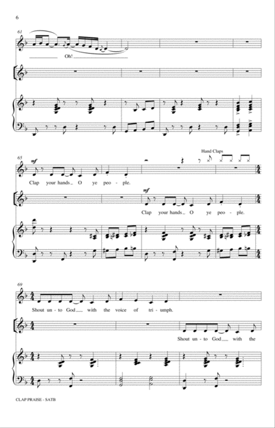 Clap Praise 4-Part scores gallery preview page 6