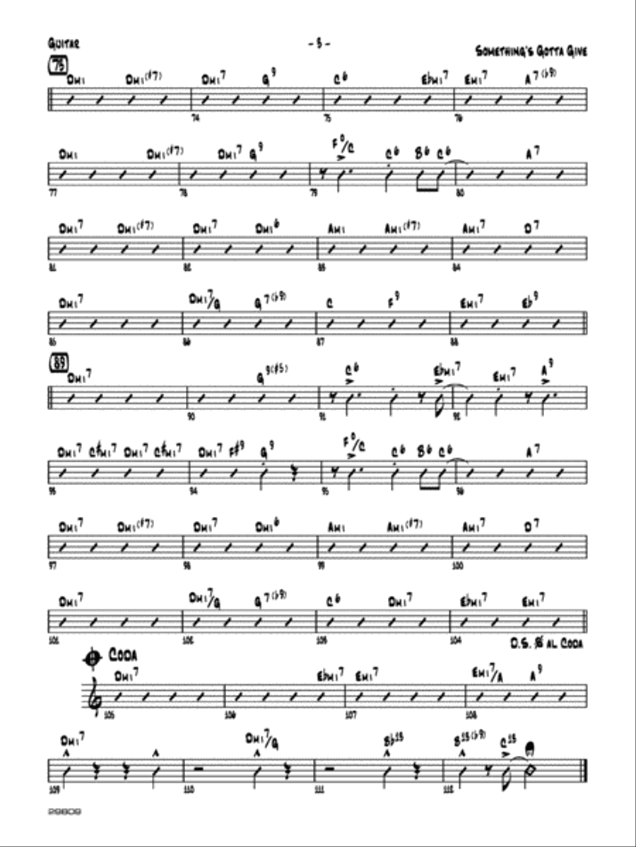 Something's Gotta Give: Guitar Jazz Ensemble scores gallery preview page 3