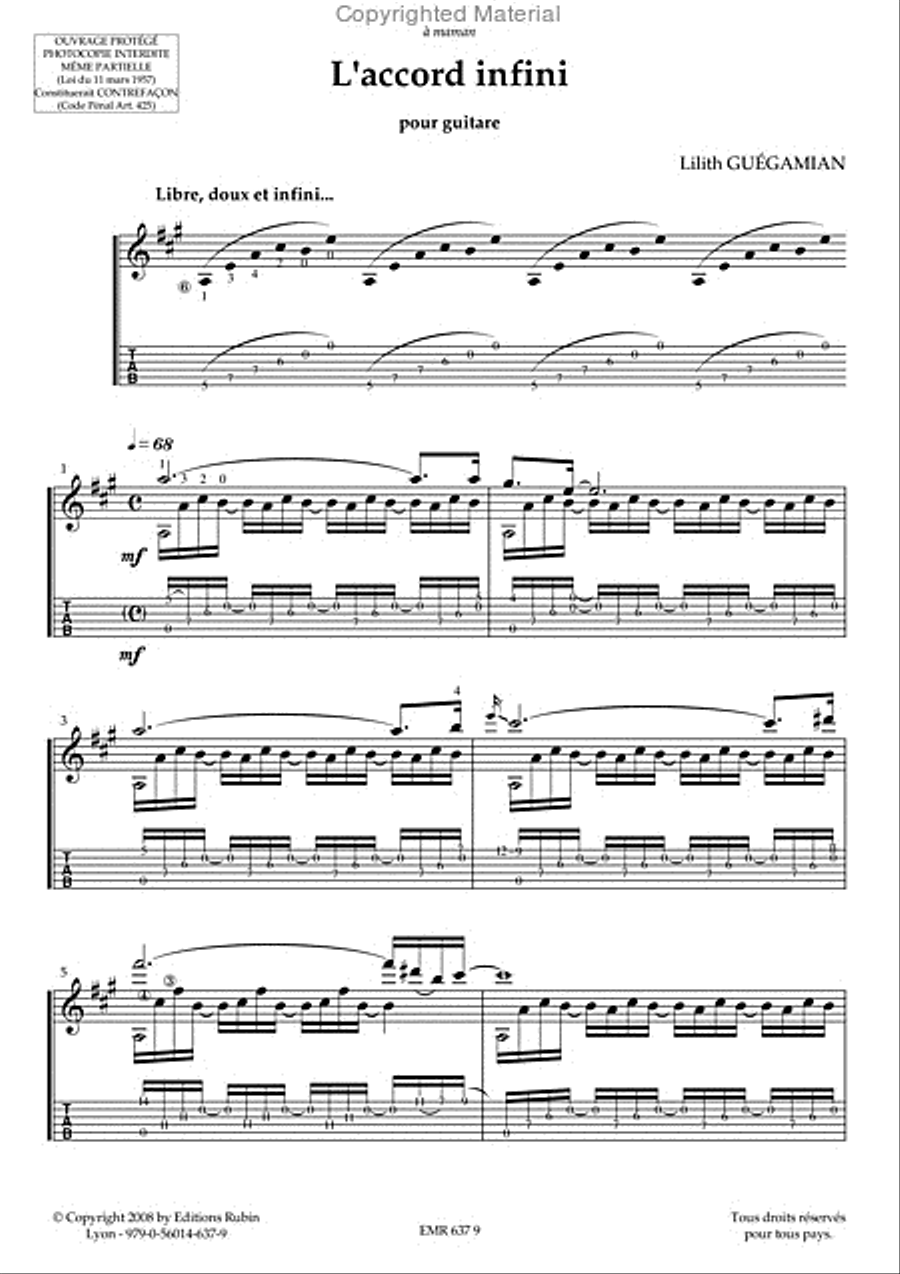 L'Accord infini pour guitare (avec tablature) Guitar Tablature scores gallery preview page 2