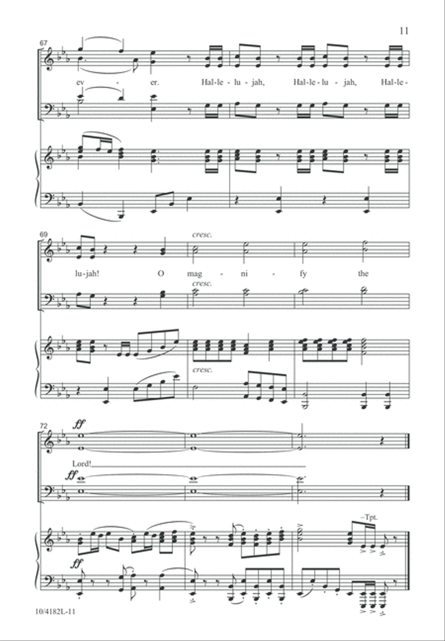 O Magnify the Lord O Magnify the Lord 4-Part scores gallery preview page 12