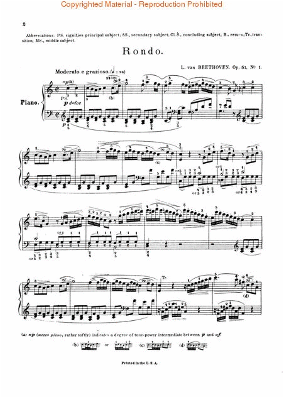 Rondo in C Major, Op. 51, No. 1 Piano Solo scores gallery preview page 2
