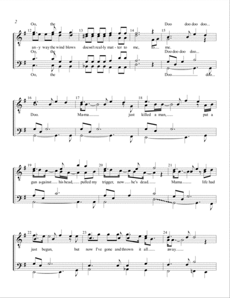 Bohemian Rhapsody Bohemian Rhapsody TTBB scores gallery preview page 2