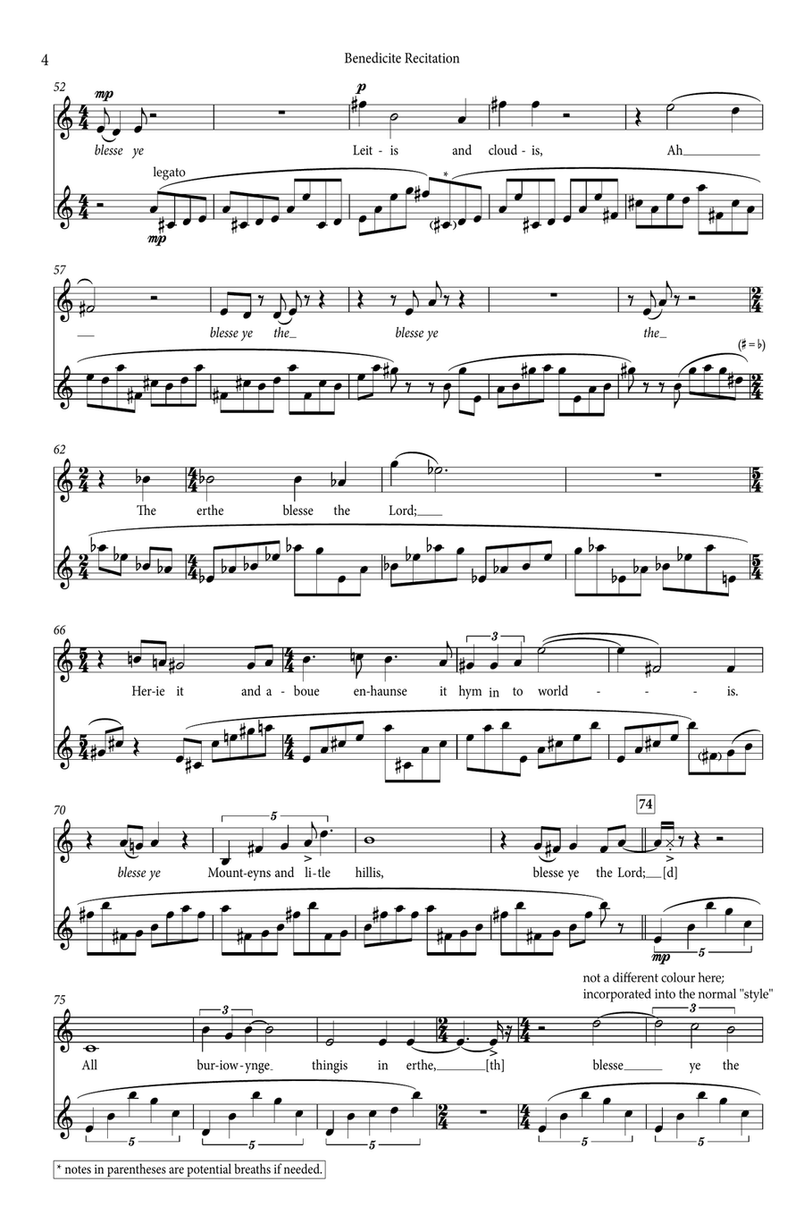 Benedicite Recitation Benedicite Recitation Soprano Voice scores gallery preview page 3
