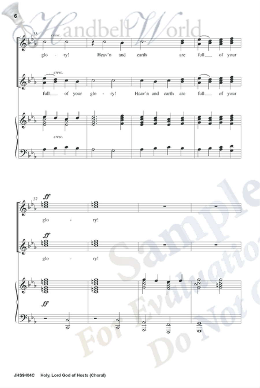 Holy Lord God of Hosts 5-Octaves scores gallery preview page 5