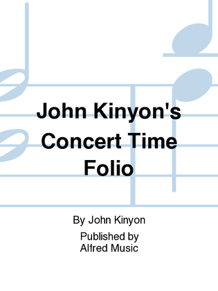 Book cover for John Kinyon's Concert Time Folio