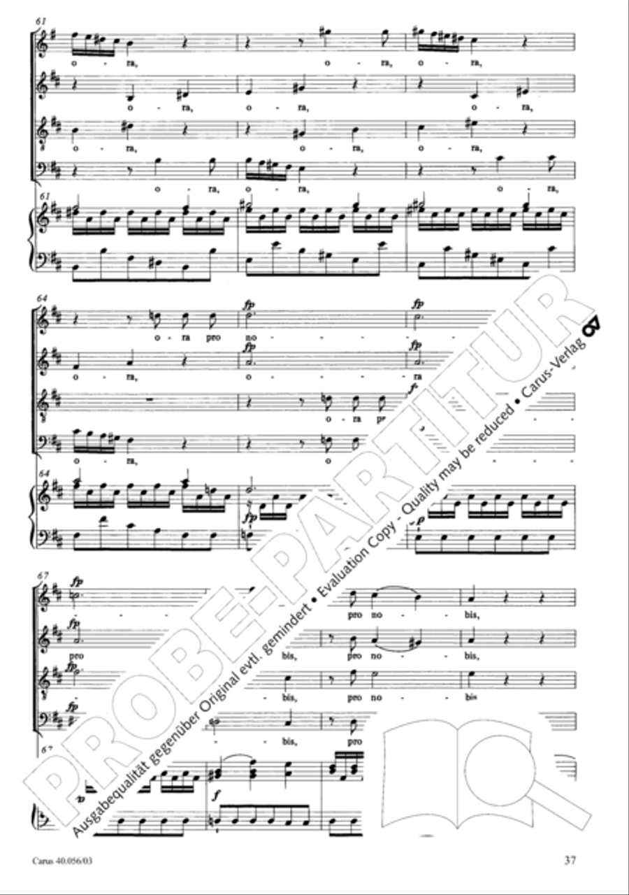 Litaniae Lauretanae B.M.V. in D 4-Part scores gallery preview page 38