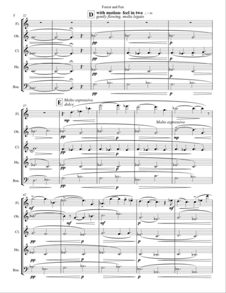 Forest and Fen Woodwind Quintet scores gallery preview page 6
