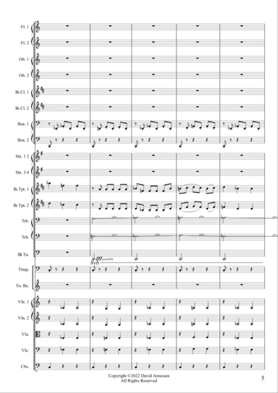 The Overture of Awareness Full Orchestra scores gallery preview page 5