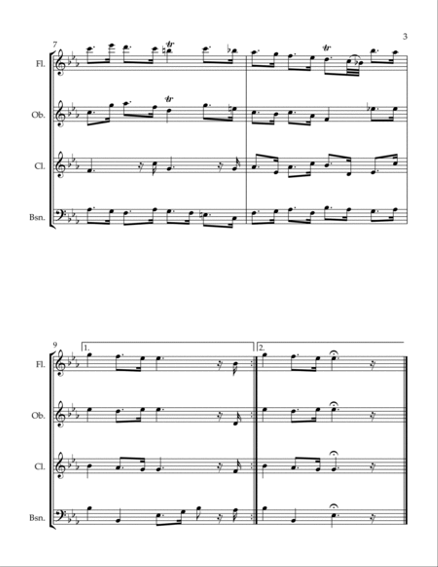 Alceste Air Woodwind Quartet scores gallery preview page 3