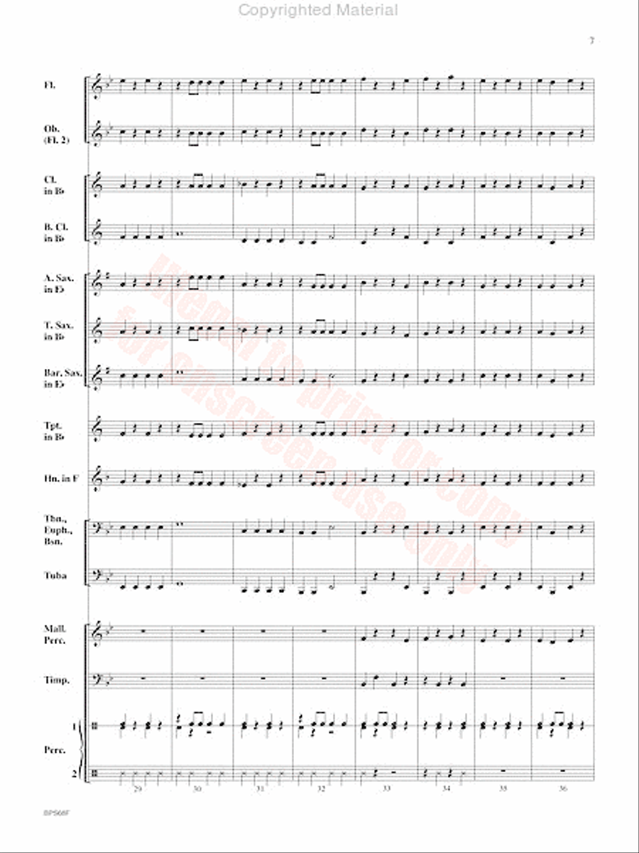Santa's Toy March Concert Band scores gallery preview page 8