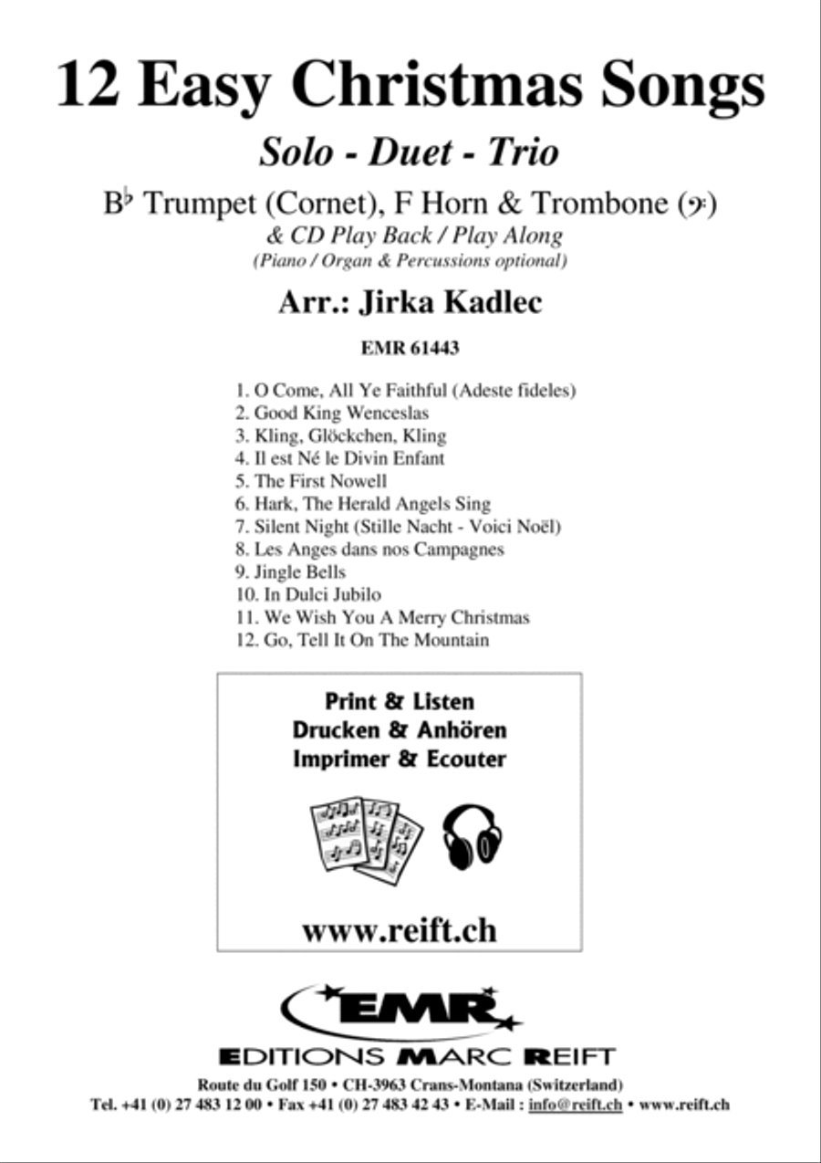 12 Easy Christmas Songs Brass Duet scores gallery preview page 2