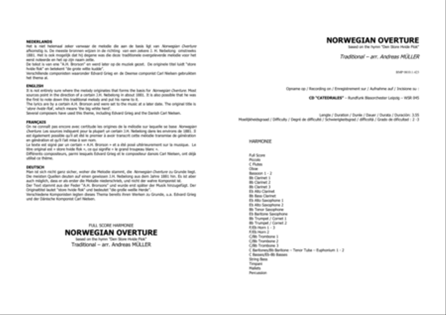 Norwegian Overture Concert Band scores gallery preview page 2
