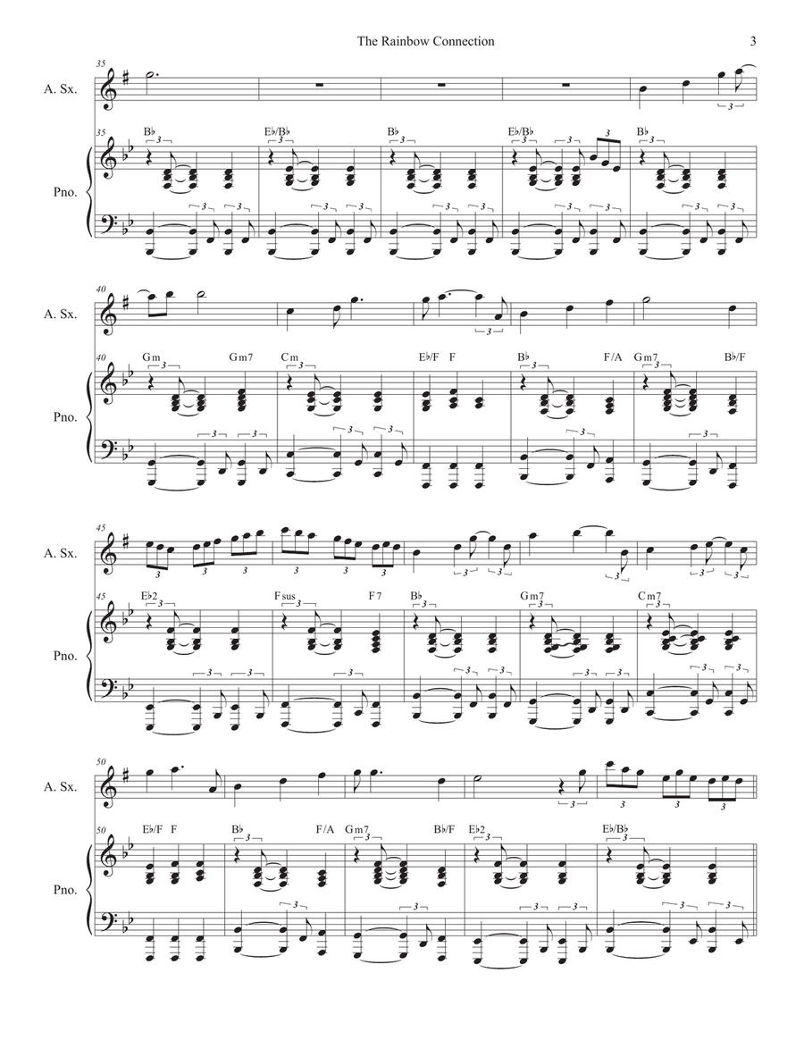 The Rainbow Connection Alto Saxophone scores gallery preview page 3