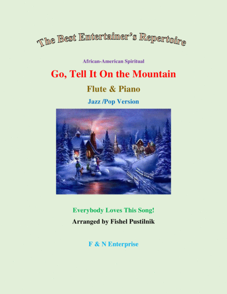 "Go, Tell It On the Mountain"-Piano Background for Flute and Piano image number null