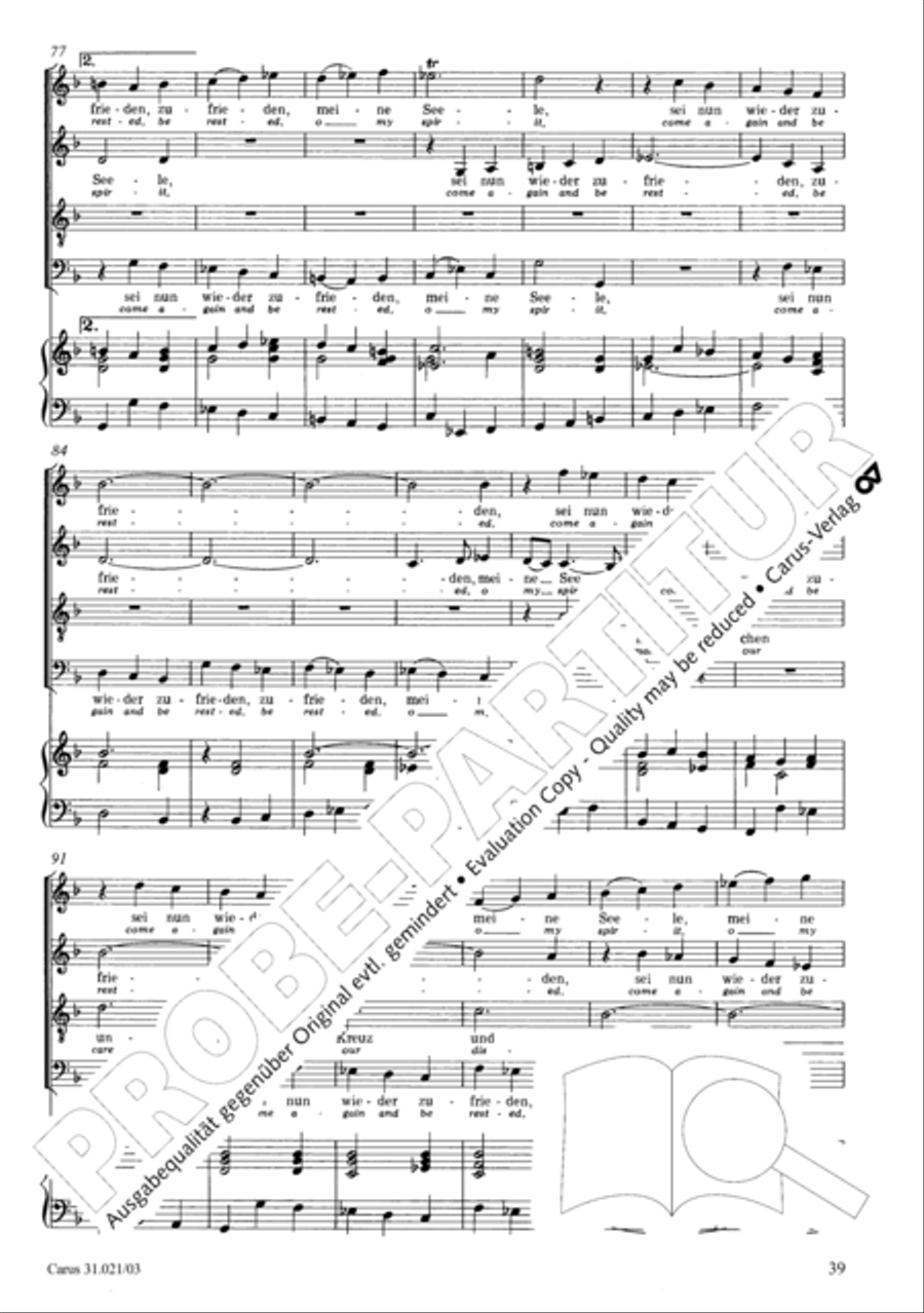 Lord my God, my heart and soul were sore distressed (Ich hatte viel Bekummernis) STB scores gallery preview page 40