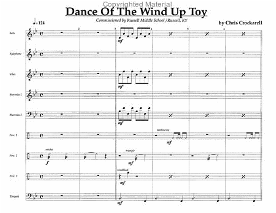 Dance Of The Wind Up Toy Percussion Ensemble scores gallery preview page 2