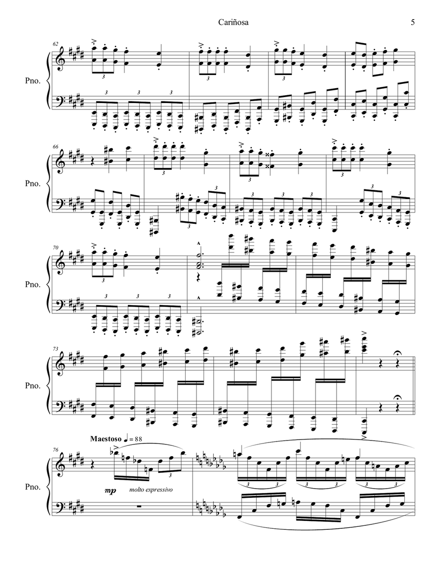 Cariñosa Piano Transcription Piano Solo scores gallery preview page 6