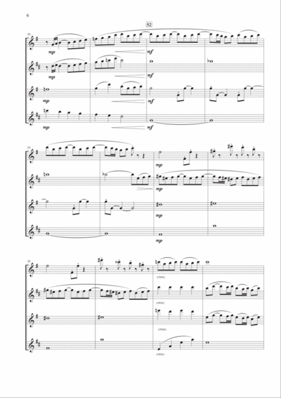 Prelude from "Suite Bergamasque" for Saxophone Quartet image number null