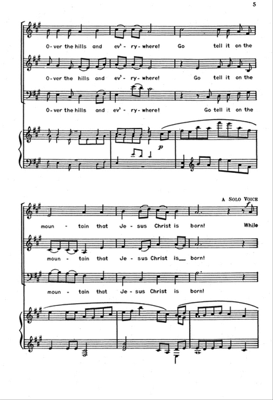 Go Tell It on the Mountain 3-Part scores gallery preview page 3