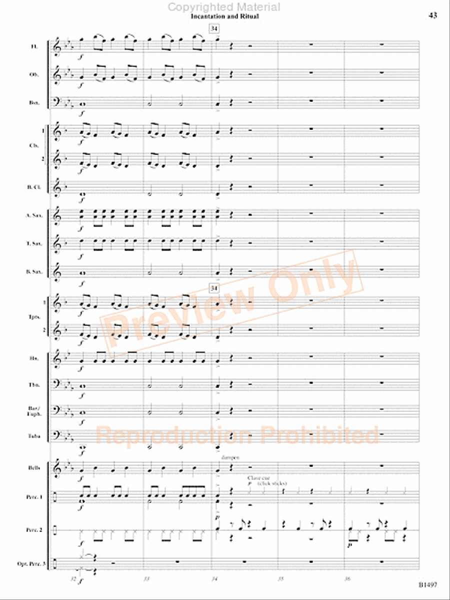 Curtain Up! Concert Band scores gallery preview page 88