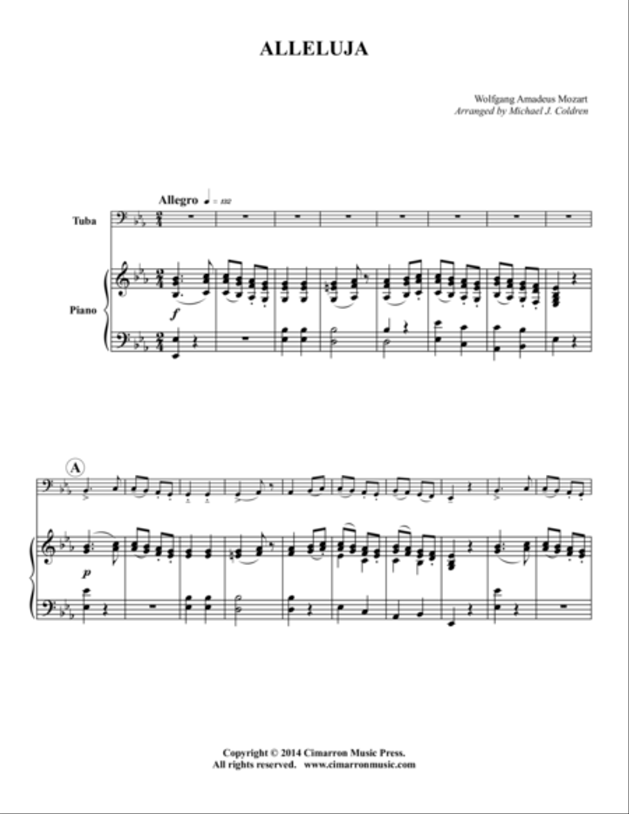 Alleluja Tuba scores gallery preview page 1