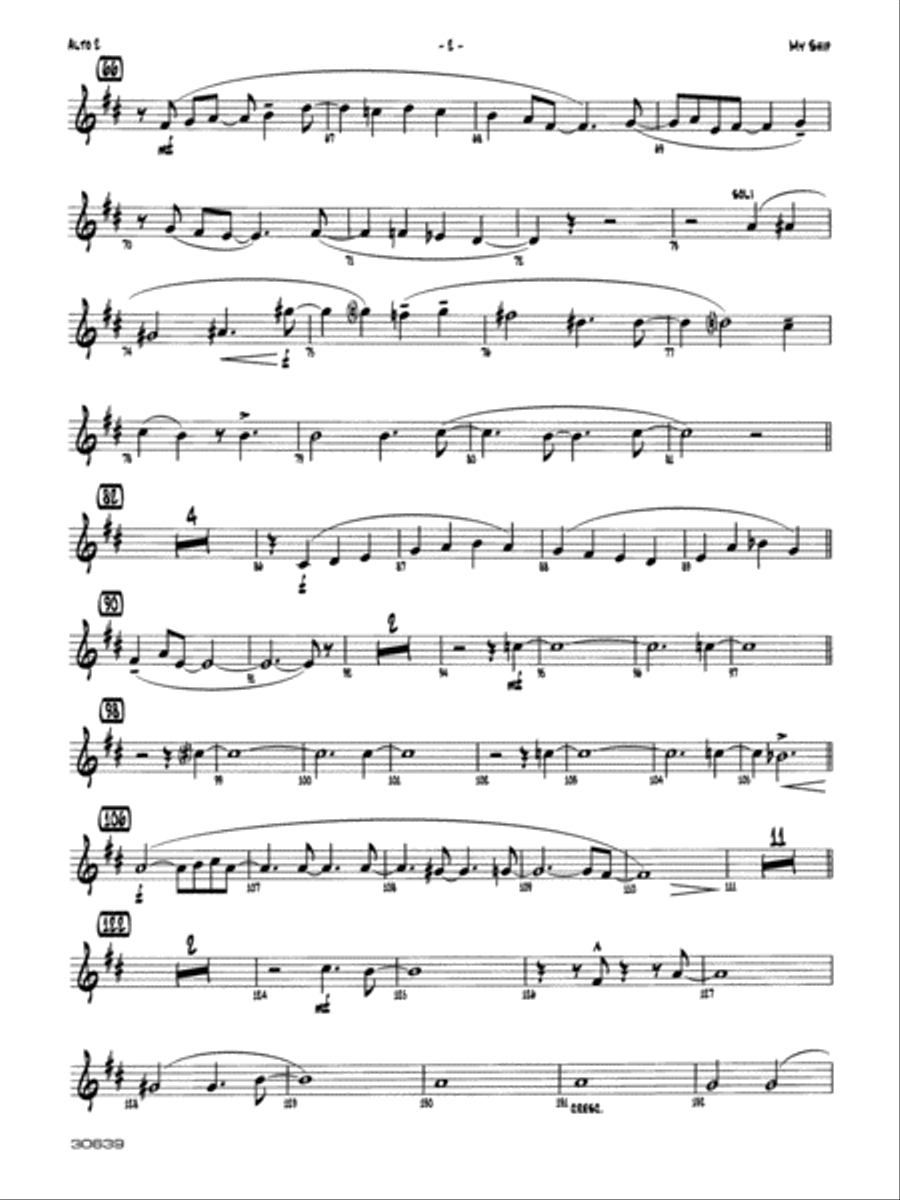 My Ship: 2nd E-flat Alto Saxophone Jazz Ensemble scores gallery preview page 2