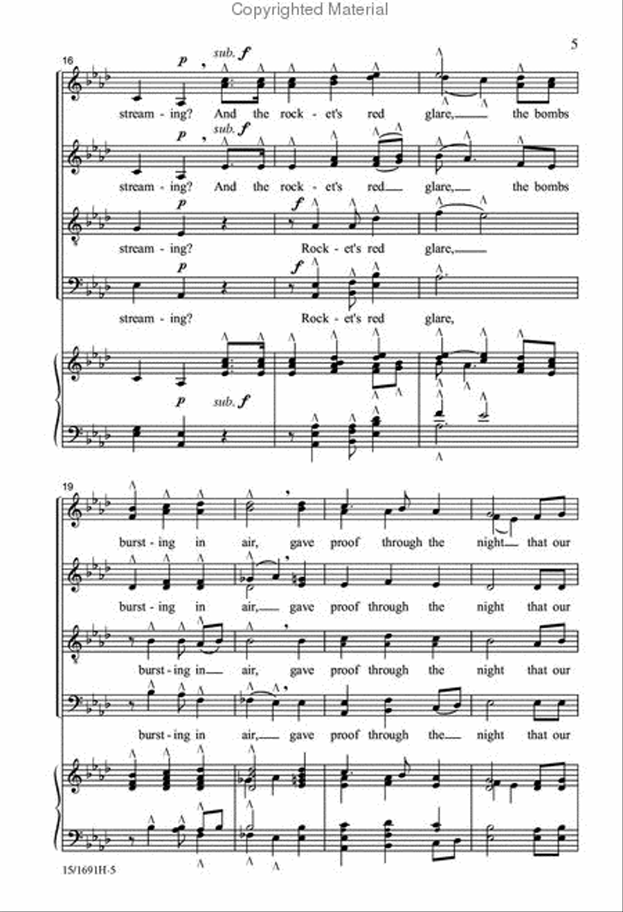 The Star-Spangled Banner The Star-Spangled Banner Divisi scores gallery preview page 5