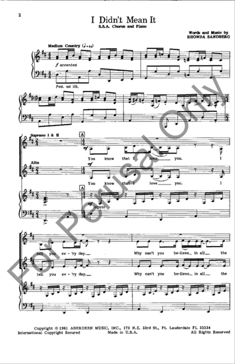 I Didn't Mean It I Didn't Mean It SSA scores gallery preview page 2
