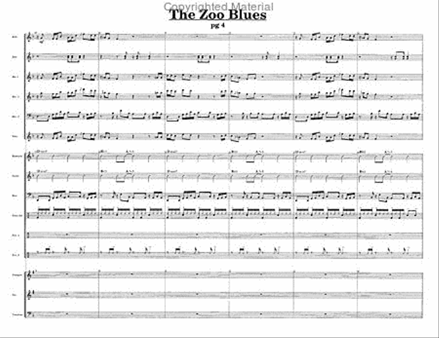 Zoo Blues, The Percussion Ensemble scores gallery preview page 4