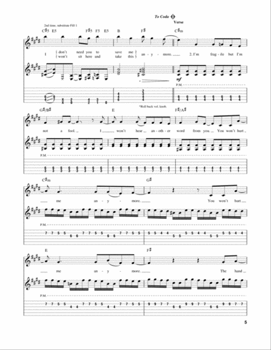 You're A Lie You're A Lie Electric Guitar scores gallery preview page 5