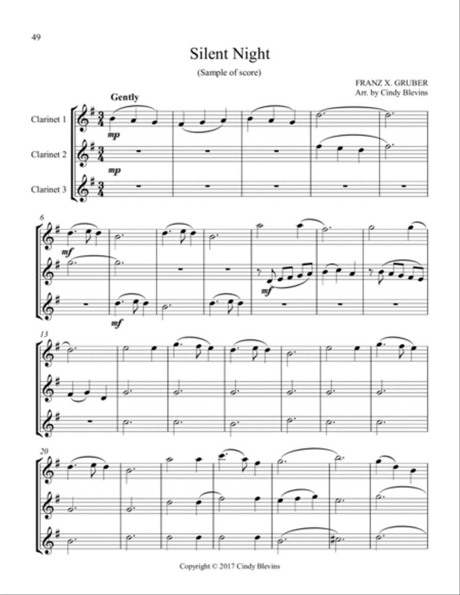 Clarinet Trios for Christmas, Vol. II Clarinet Trio scores gallery preview page 4