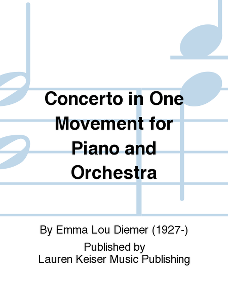 Concerto in One Movement for Piano and Orchestra