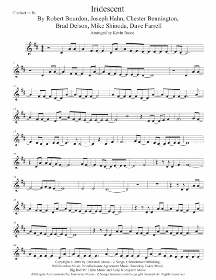 Iridescent Clarinet Solo scores gallery preview page 1