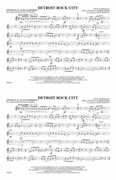 Detroit Rock City: Optional Alto Sax