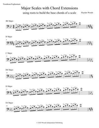 Major Scales with Chord Extensions (Trombone/Euphonium)