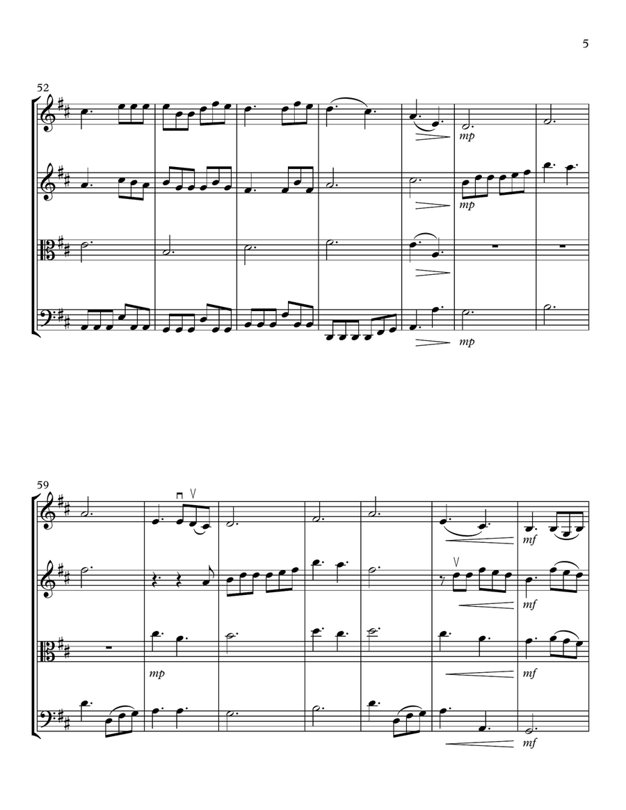 Dandelions String Quartet scores gallery preview page 5