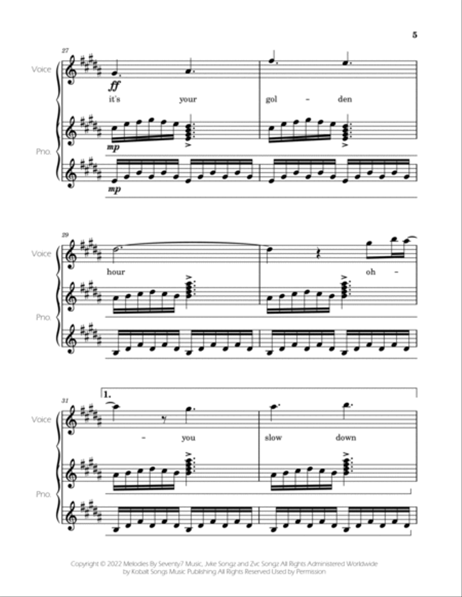 Golden Hour Voice scores gallery preview page 5