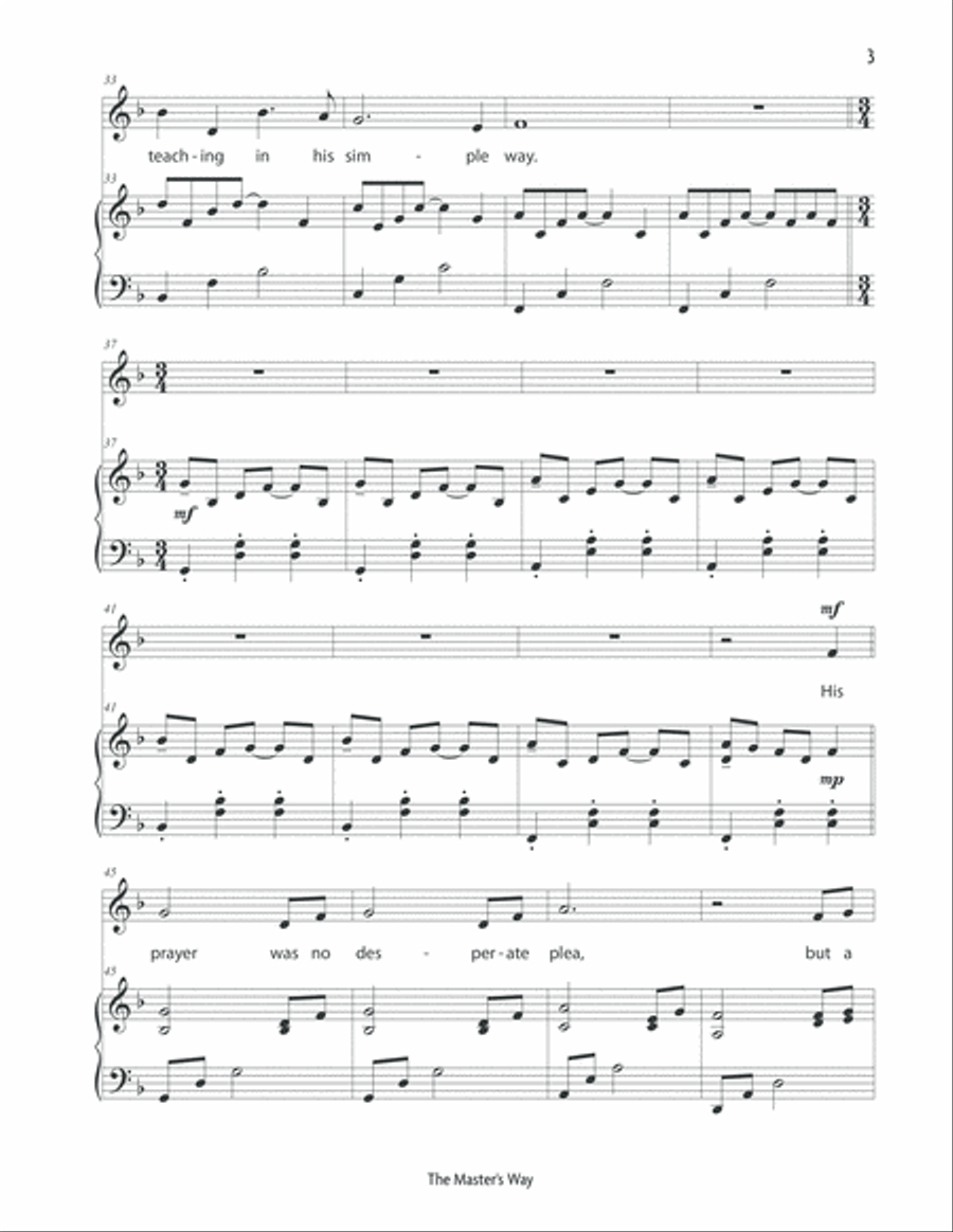 The Master's Way (Low Voice) Low Voice scores gallery preview page 4