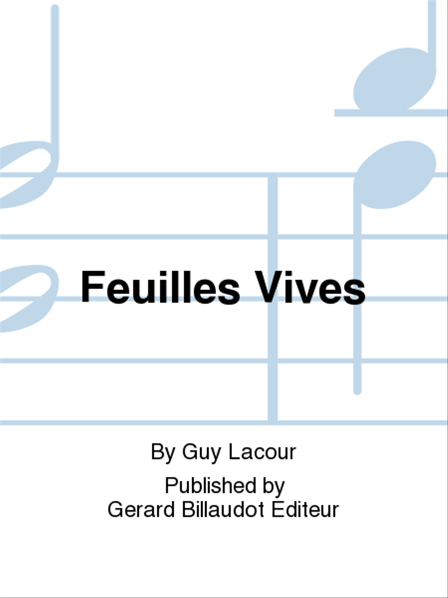 Feuilles Vives Feuilles Vives Miniature Score scores gallery preview page 1