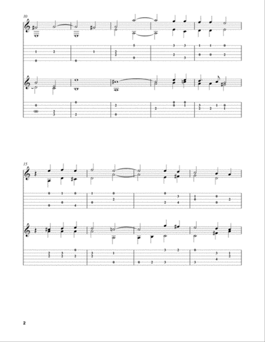 Se nel partir da voi (Excerpt) Classical Guitar scores gallery preview page 2