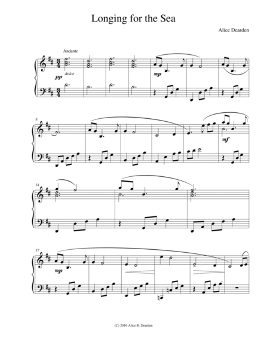 Longing for the Sea Longing for the Sea Piano Solo scores gallery preview page 2