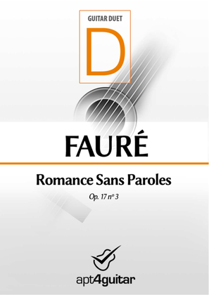Book cover for Romance Sans Paroles Op. 17 nº 3