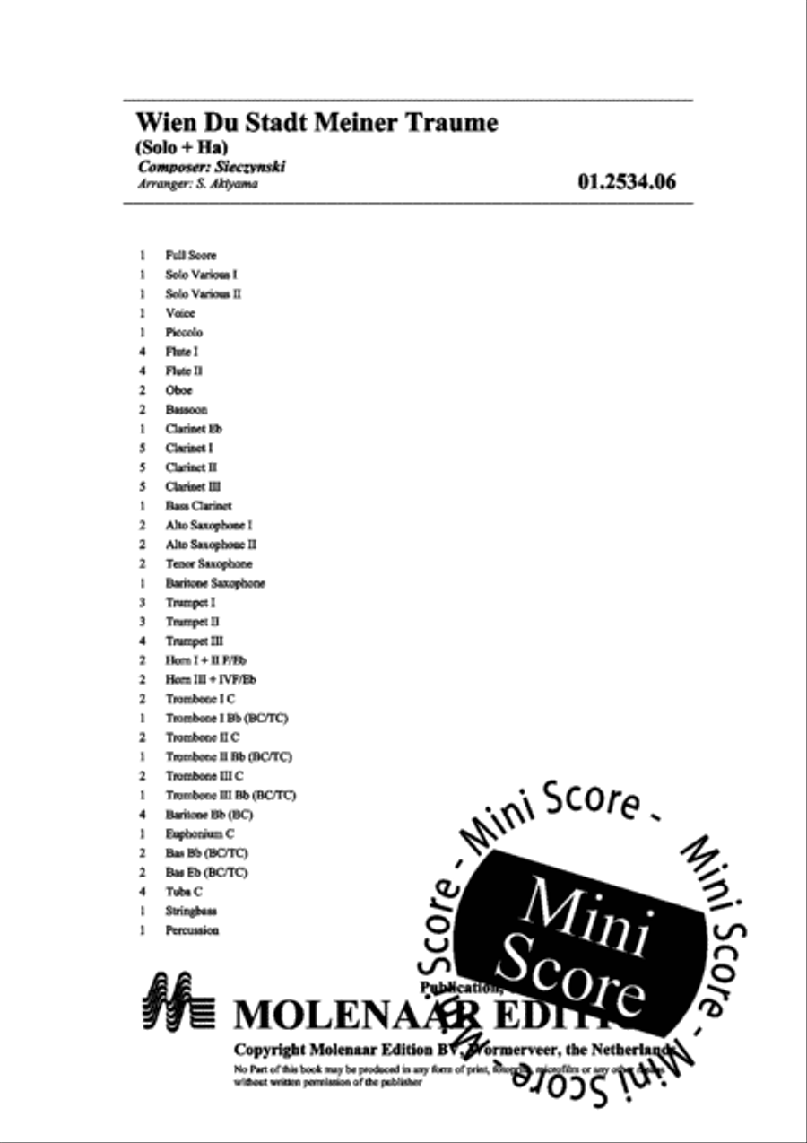 Wien du Stadt Meiner Traume Mixed Choir scores gallery preview page 4