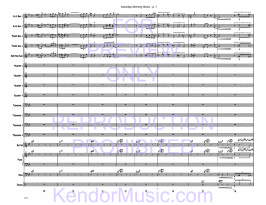 Saturday Morning Blues Saturday Morning Blues Jazz Ensemble scores gallery preview page 8