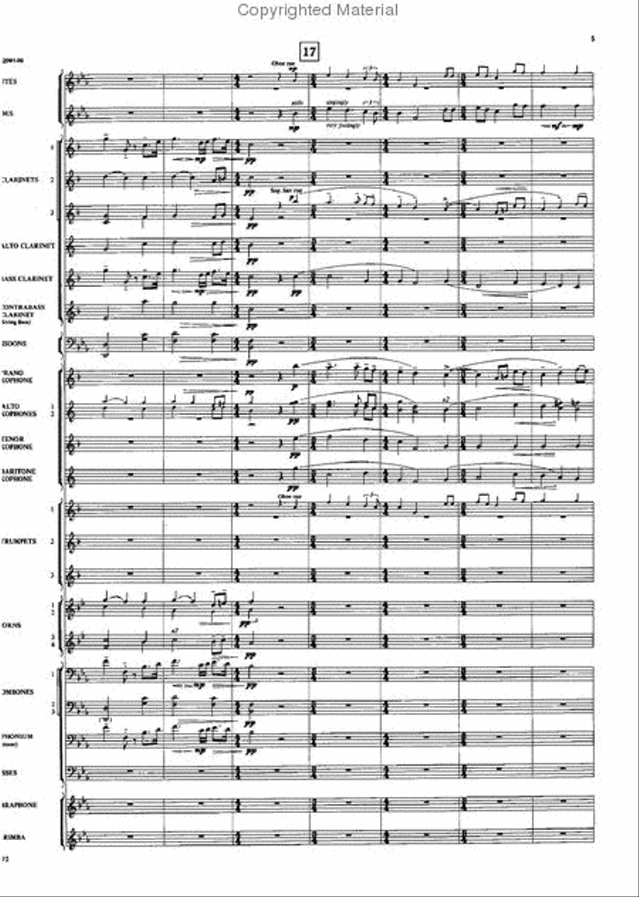 Two Grainger Melodies Concert Band scores gallery preview page 4
