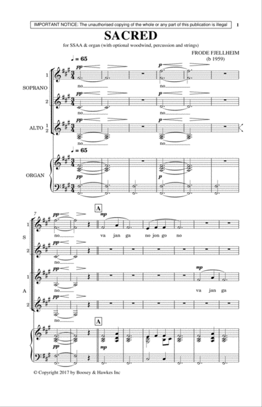 Sacred Sacred SSA scores gallery preview page 1